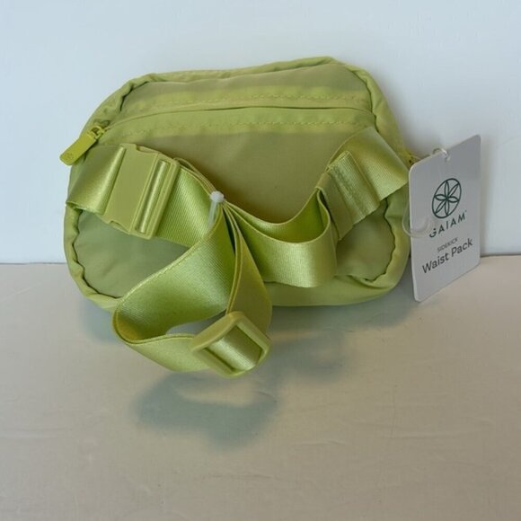 NEW! GAIAM Sidekick Waist Pack - lime Green zipper top - Picture 2 of 7